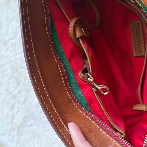 Dooney & Bourke Florentine Leather Satchel Saddle Shoulder Bag Quiet Luxury - Picture 11 of 16